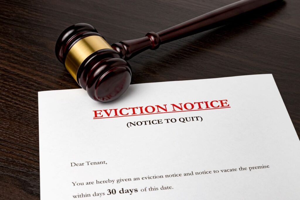 Eviction Notice in Sacramento, California.